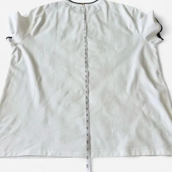 Polo Ralph Lauren T Shirt XXL White Navy Trim Logo Tee Preppy Minimalist NWT - Picture 6 of 6